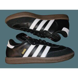 Adidas Samba Black White Leather/Suede Sneakers Size Men US 7.5 Women US 8.5